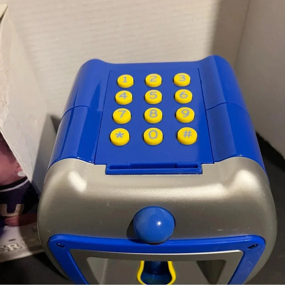 Smart Beam Safer Safe Piggy Bank Blue Code Electronic Kids - Picture 3 of 13